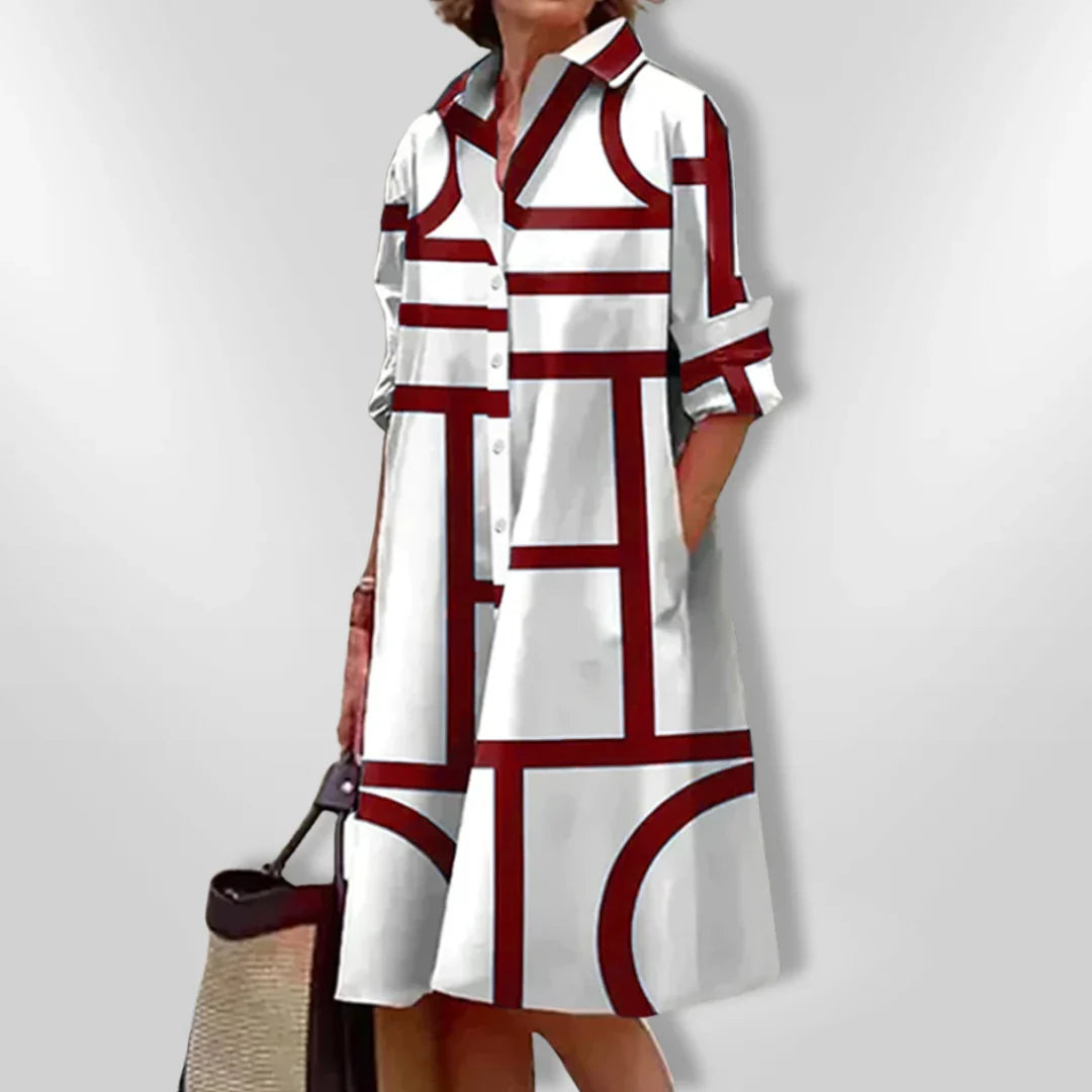 Claire | Robe Chemise Graphique