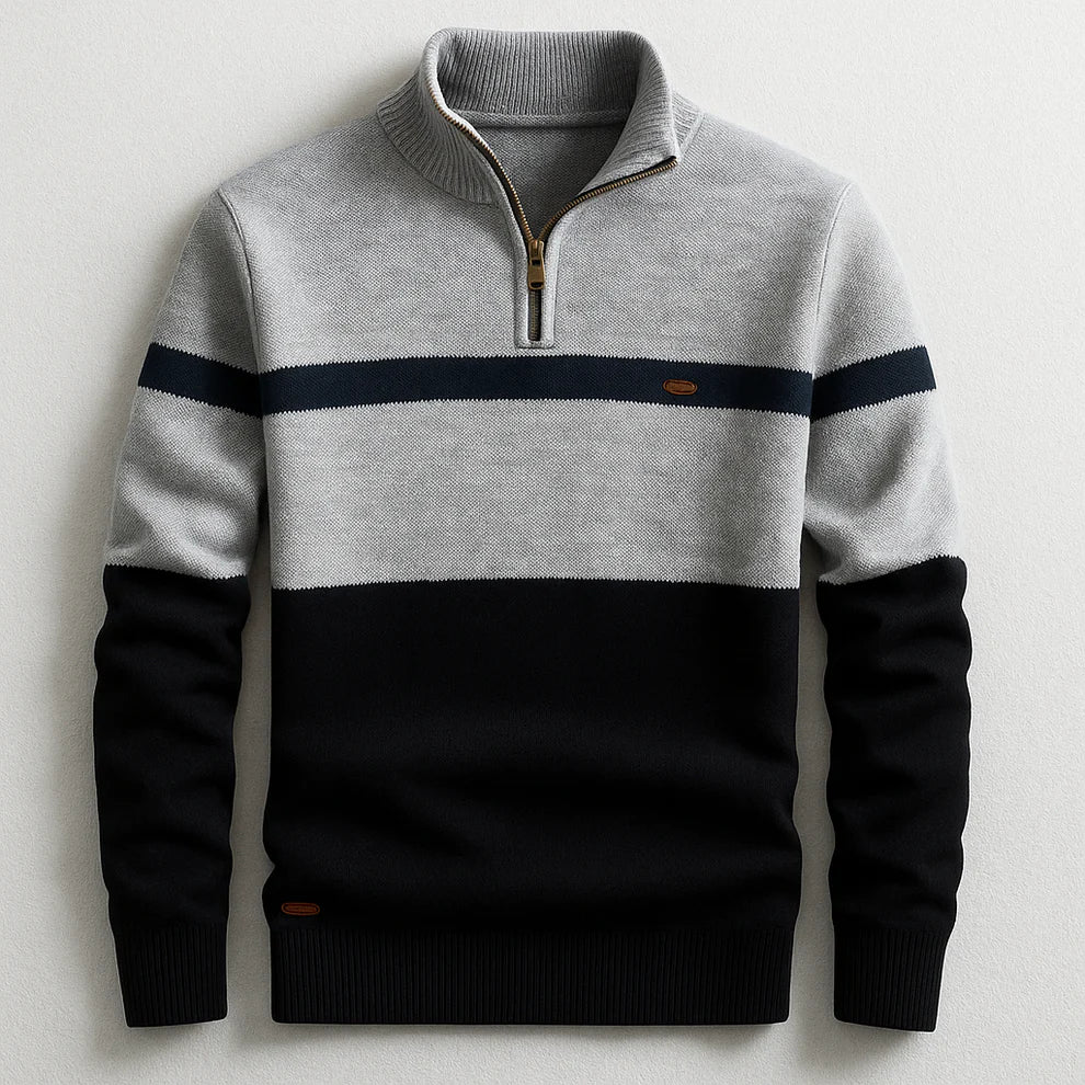 Louis | Pull Zip Contrasté