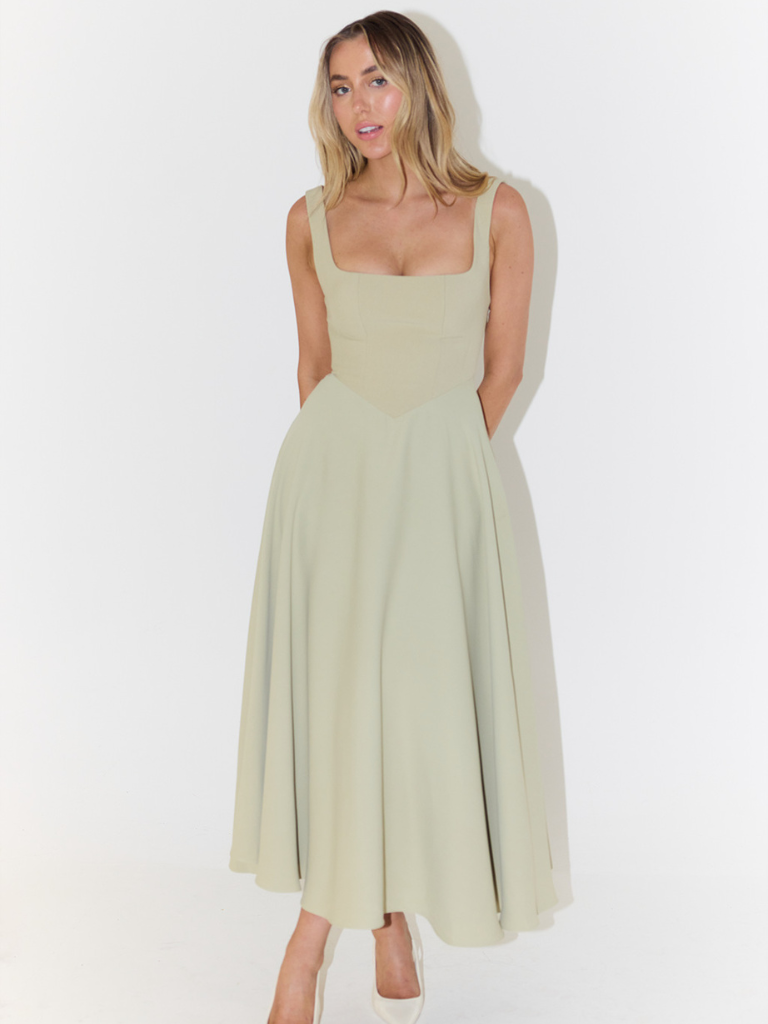 Auriane | Robe Midi Élégante