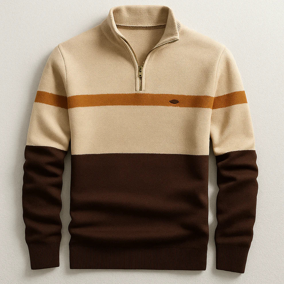 Louis | Pull Zip Contrasté