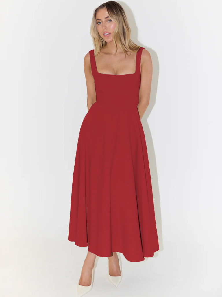 Auriane | Robe Midi Élégante
